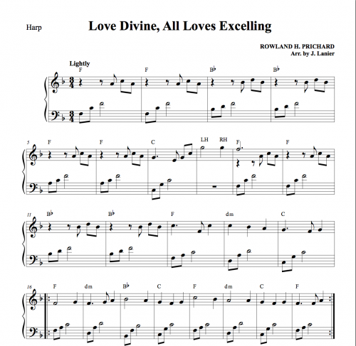 Love Divine, All Loves Excelling for Harp | Janet Lanier